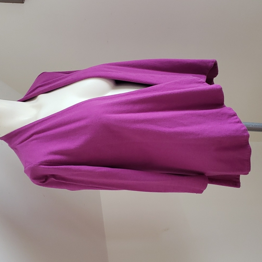 Charter Club Womens Open Drape Front Waist Length Cardigan Sz P/P Fuchsia Pink